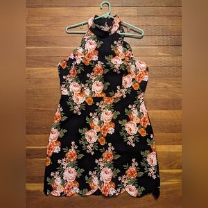 Anthropologie Black Floral Dress